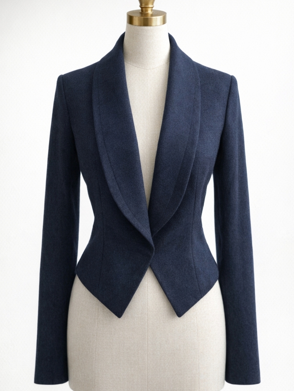 H&M Black Cropped Tuxedo Blazer | Sophisticated | Size 4